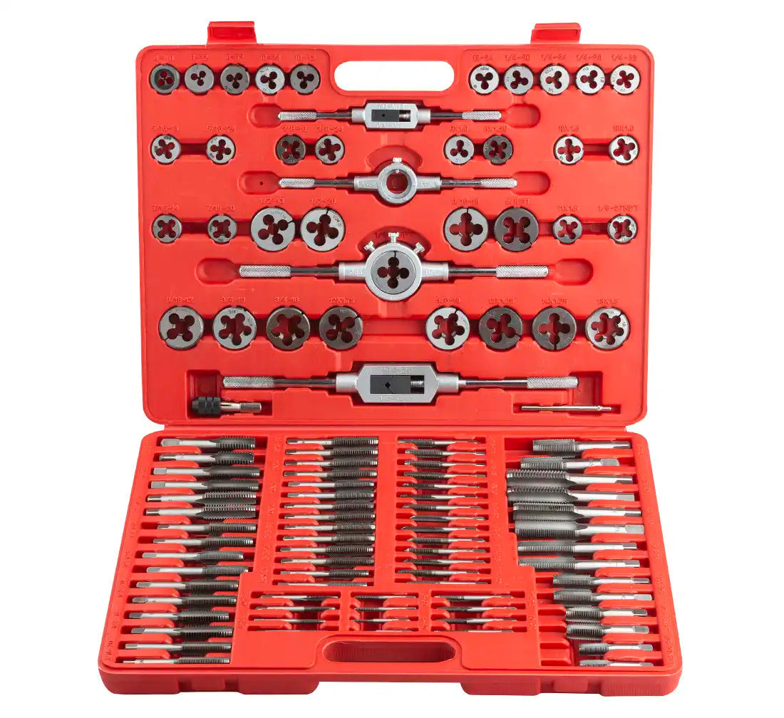 Jeu d'outils de coupe de filetage 110 pièces en coffret