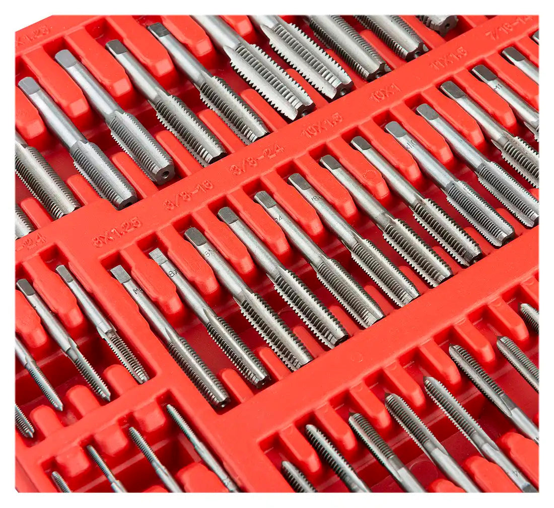 Jeu d'outils de coupe de filetage 110 pièces en coffret