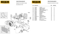 Compresseur à piston NUAIR – 3 CV – 150 litres – 230 V - Twins Equipement
