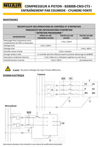 Compresseur à piston NUAIR – 3 CV – 150 litres – 230 V - Twins Equipement
