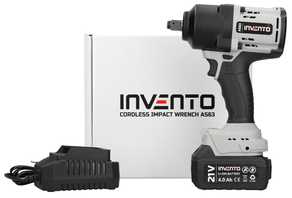 Clé à choc sans fil INVENTO AS63 1200 Nm 1/2" – coffret, batterie 4Ah, chargeur Invento