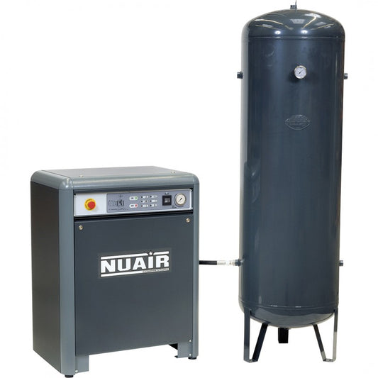 Compresseur à piston INSONORISE NUAIR A MARCHE LENTE + Cuve 500L GARANTIE 2 ANS