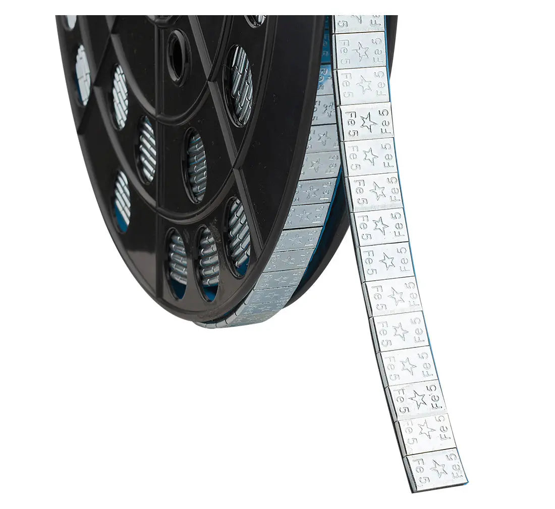 Masses adhésives FE galvanisées au zinc pour jantes ALU FIVESTARS - rouleau 5g x 1200 - Twins Equipement
