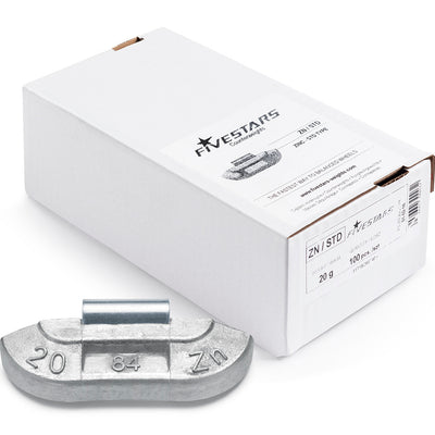 Lot de 500 contrepoids en zinc pour jantes acier Fivestars 5-25 g