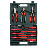 Tournevis isolés plats/transversaux + pince Mannesmann 11el