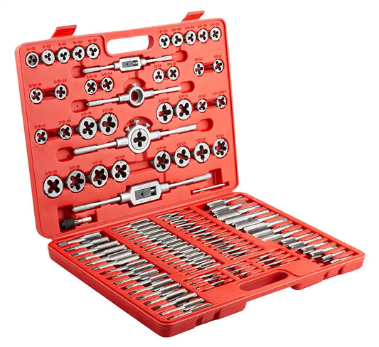 Jeu d'outils de coupe de filetage 110 pièces en coffret