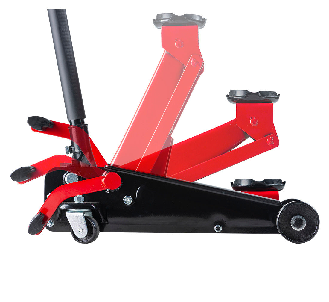 Cric élévateur 3 T pédale rapide (LS-350) + traverse de levage Twins Equipement