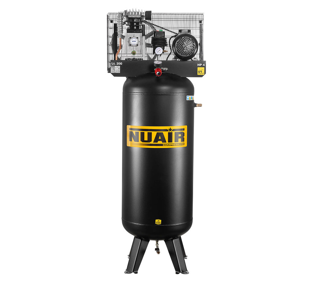 Compresseur à piston vertical NUAIR 200 L 4 km 400 V - Twins Equipement