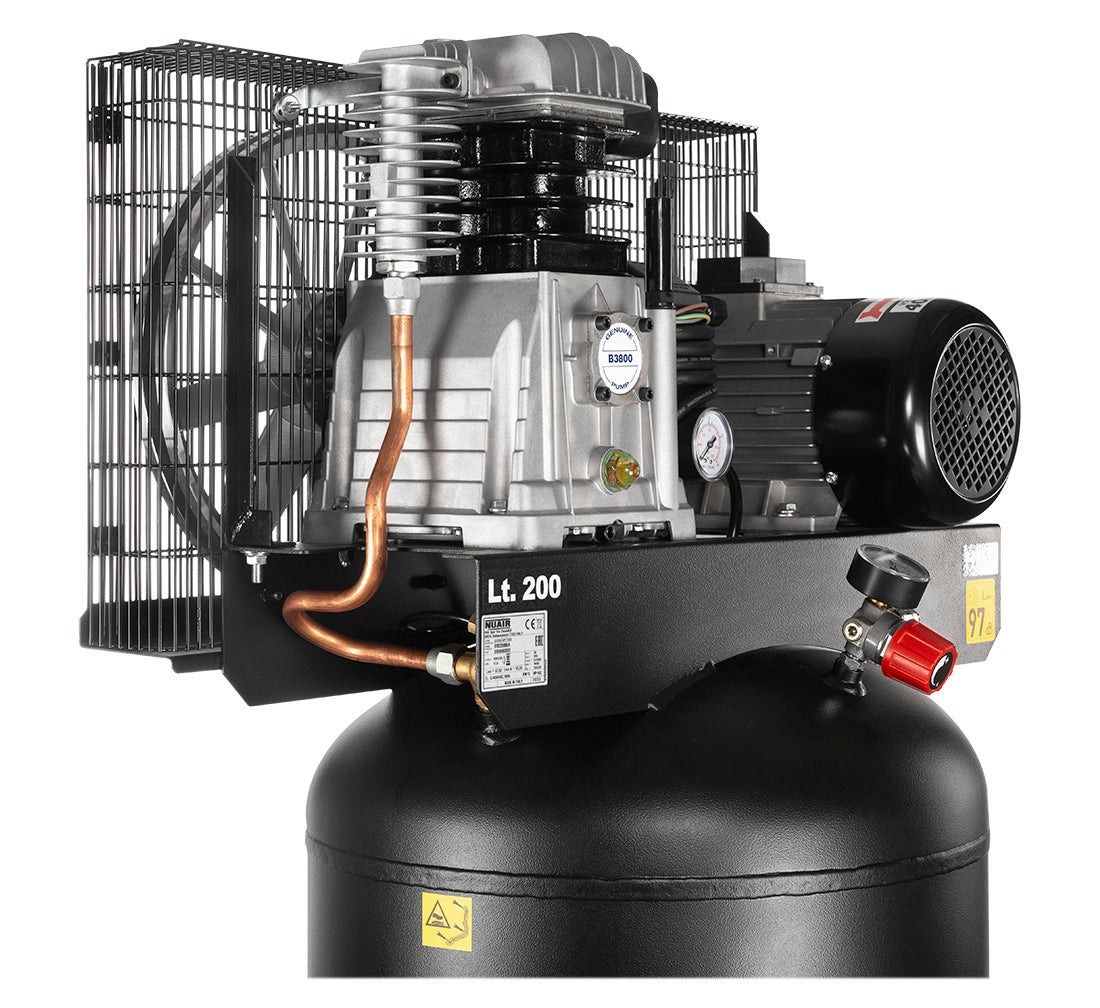 Compresseur à piston vertical NUAIR 200 L 4 km 400 V - Twins Equipement