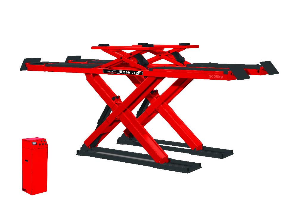 INVENTO SL 550 LTPD – pont élévateur à ciseaux 5T – géométrie – rampes 5600 mm Invento