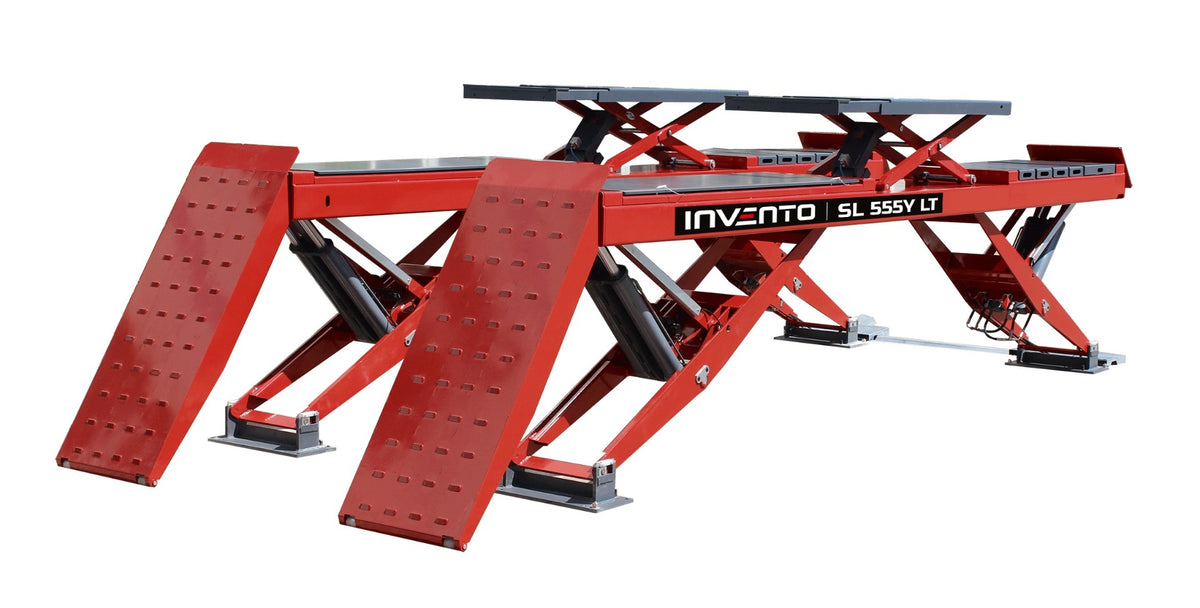 Plateforme élévatrice à ciseaux 8 vérins – géométrie – 5,5T – INVENTO SL 555Y LT Invento