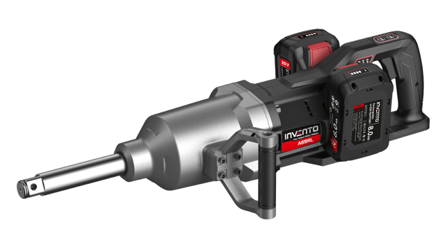 Clé à choc sans fil INVENTO A69RL 4000 Nm 1" – enclume longue, 4× 8Ah, double chargeur, coffret Invento